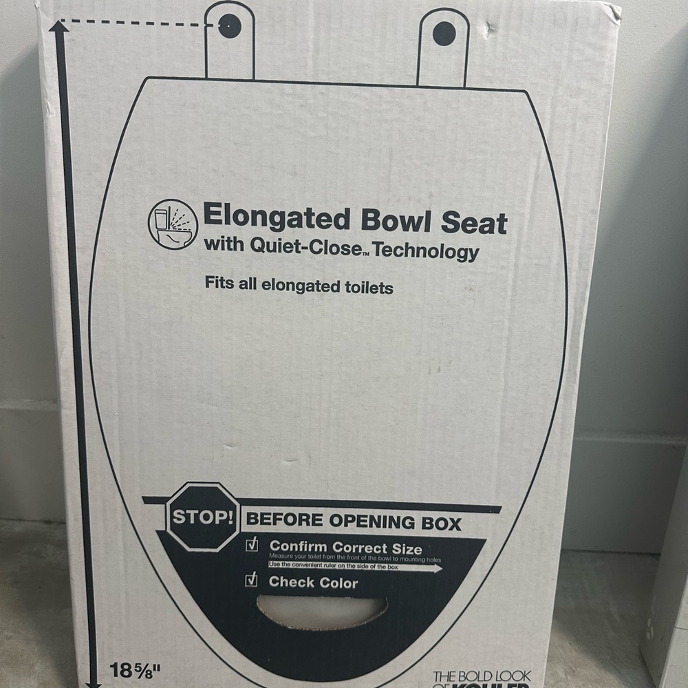 Toilet Bowl Seat with Quiet-Close Technology By THE BOLD LOOK OF KOHLER